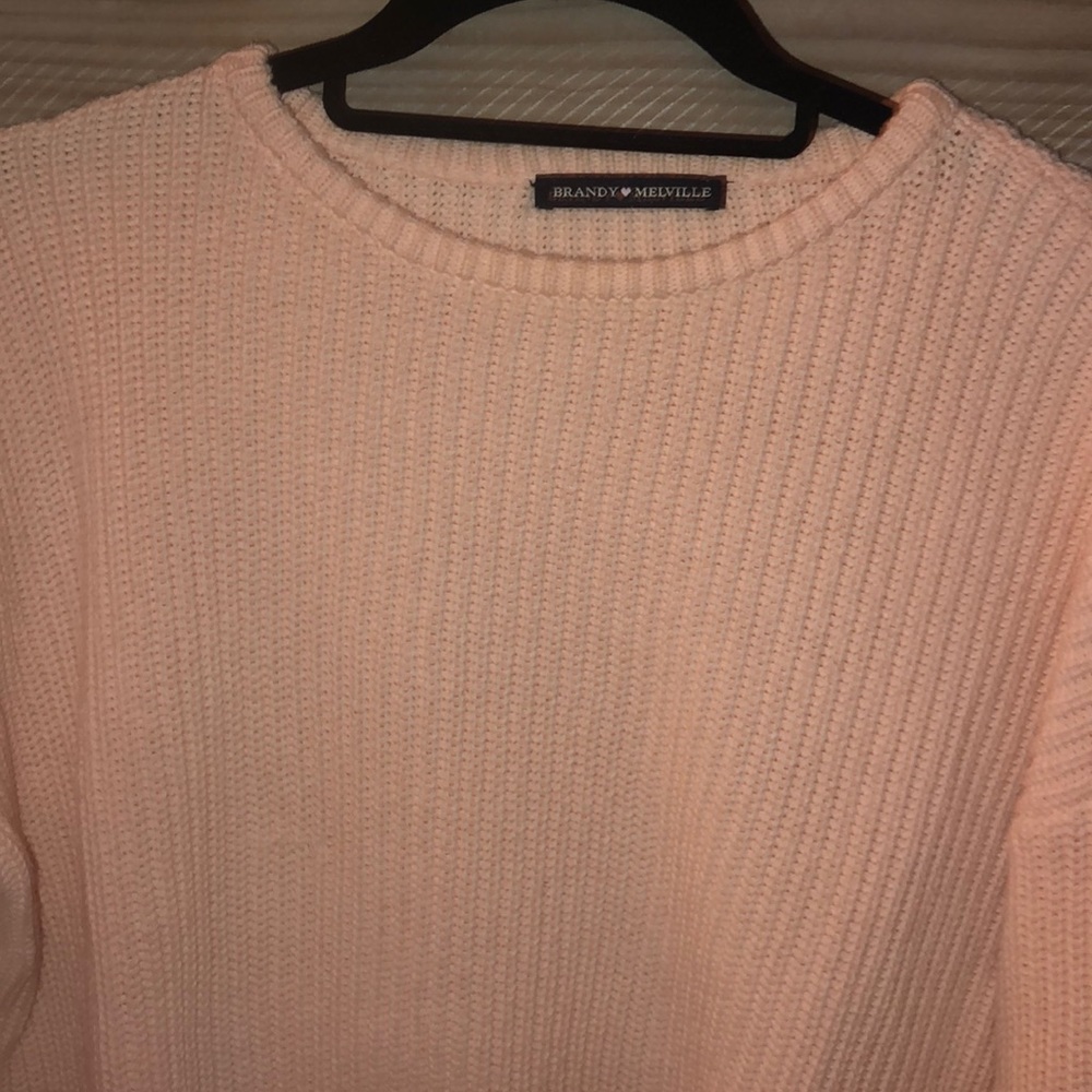 Brandy Melville thick pink knit sweater